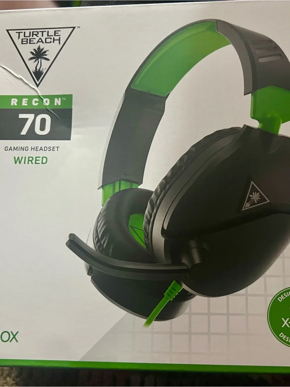 Turtle Beach Recon 70 Wired Gaming Headset with Flip-to-Mute Mic - Black/Green